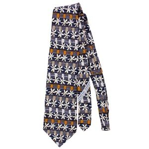 Ermenegildo Zegna Mens‎ Multicolor Floral Palm Tree Neck Tie 100% Silk Italy